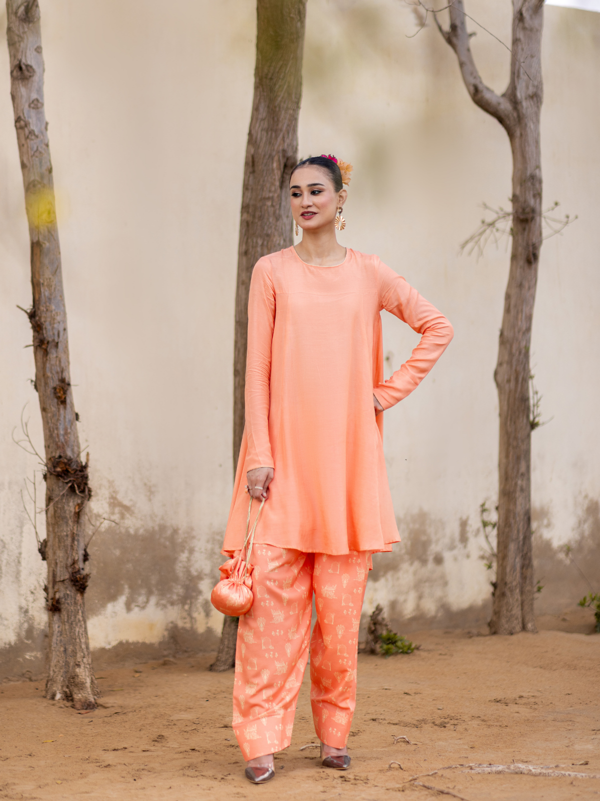 02 Piece - The Shaam Swiss Lawn Anarkali Set