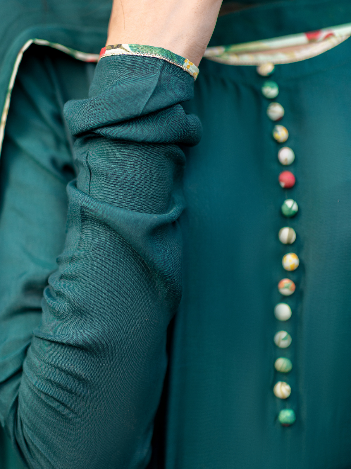 03 Piece - The Anarah Set Premium Swiss Lawn Suit Bottle Green