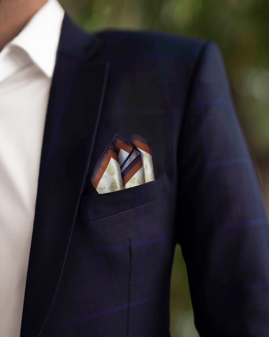 The Karachi Toile Pocket Square