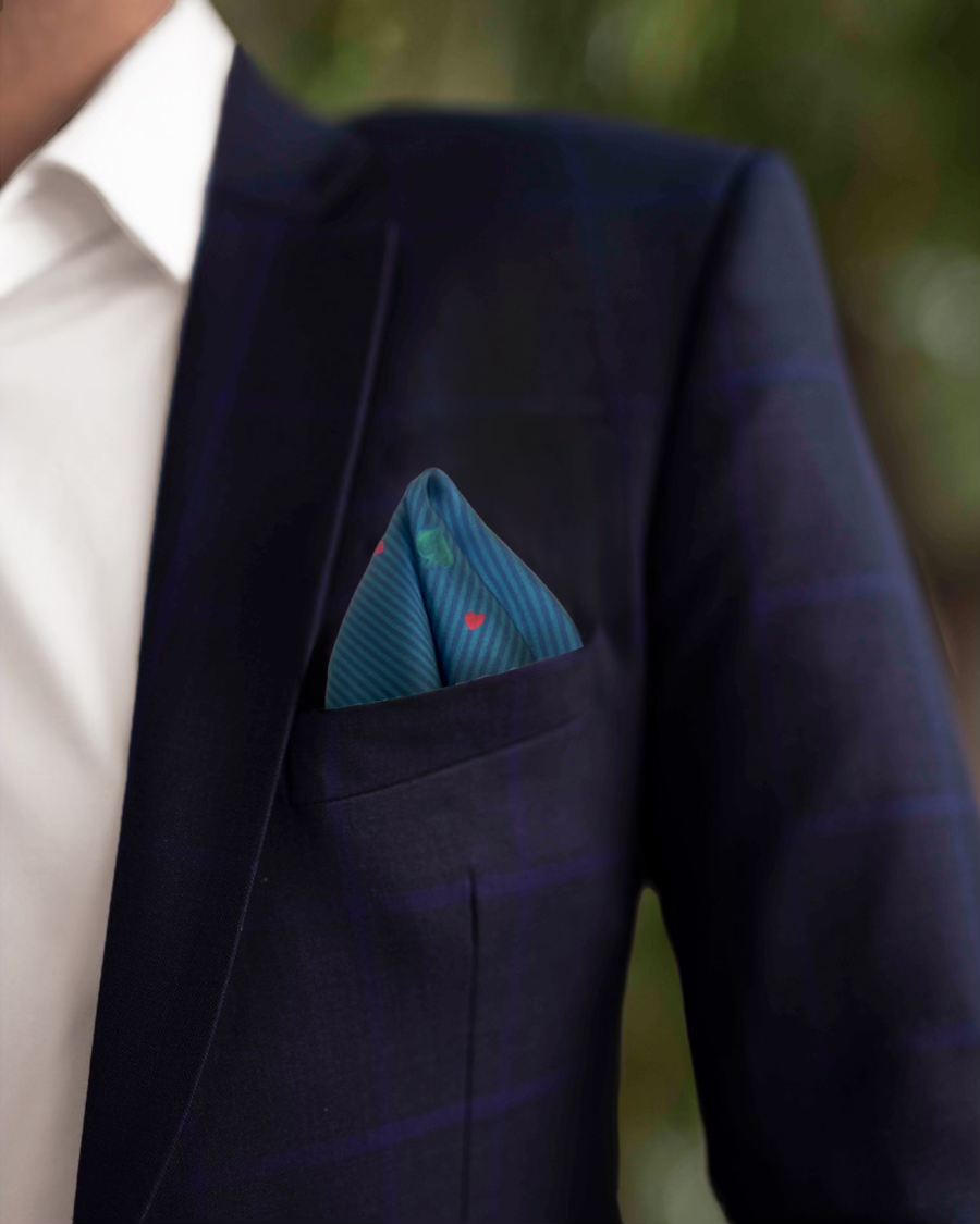 The Paan Print Pocket Square