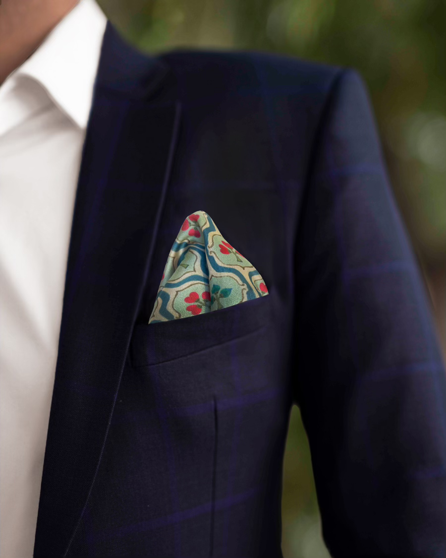 The Teenpatti Pocket Square